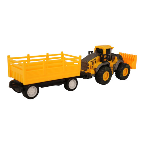 TOY CONSTRUCTION VEHICLE W/TRAILER 2PC TOY CONSTRUCTION VEHICLE W/TRAILER 2PC