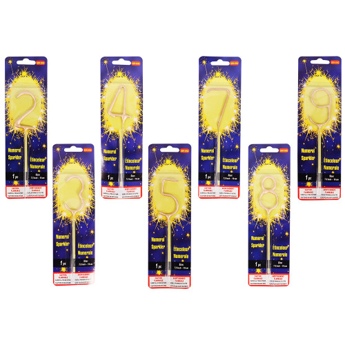 CANDLE SPARKLER 1s 9CM GOLD/SILVER