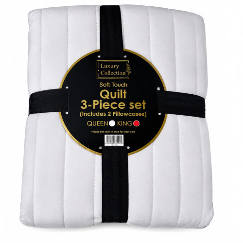 QUILT 210*200 3PC SOFT TOUCH PLAIN QUILT 210*200 3PC SOFT TOUCH PLAIN