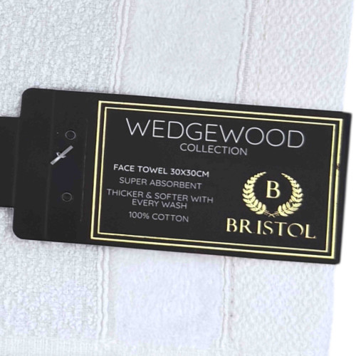TOWEL WW FACE CLOTH WHITE 30X30CM W/WOOD TOWEL WW FACE CLOTH WHITE 30X30CM W/WOOD