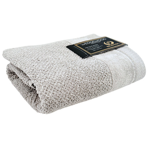 TOWEL WW HAND LIGHT GREY 50X90CM W/WOOD TOWEL WW HAND LIGHT GREY 50X90CM W/WOOD
