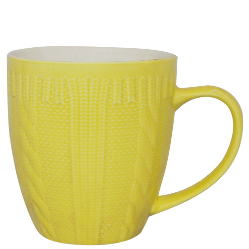 MUG COFFEE 10CM 2TONE EMBOSSD PLAIT PRNT MUG COFFEE 10CM 2TONE EMBOSSD PLAIT PRNT