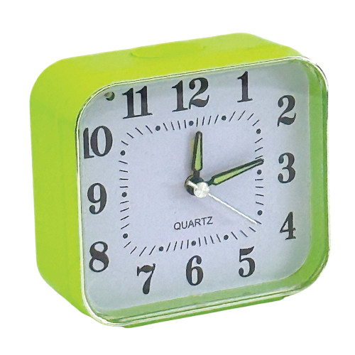CLK ALARM 8.5X9CM SQ ASST COLOURS MINI CLK ALARM 8.5X9CM SQ ASST COLOURS MINI