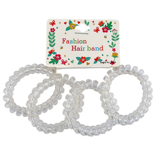 HAIR BANDS 4PC PLASTIC ASST COLOURS HAIR BANDS 4PC PLASTIC ASST COLOURS