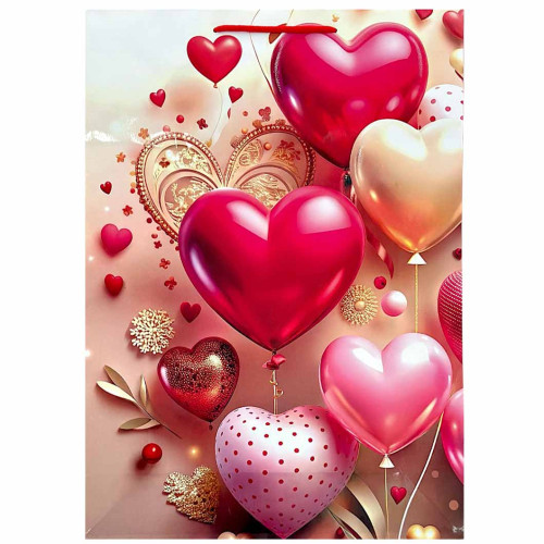 GIFT BAG 44X32CM ASST HEART DESIGNS GIFT BAG 44X32CM ASST HEART DESIGNS