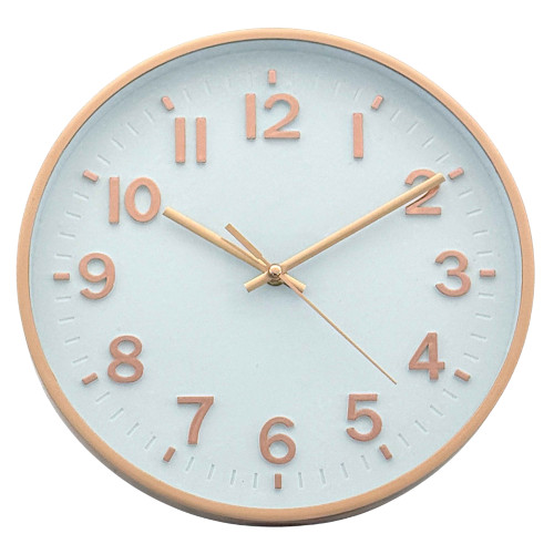 WALL CLOCK PLAIN COLOURS W/GOLD NUMBERS WALL CLOCK PLAIN COLOURS W/GOLD NUMBERS