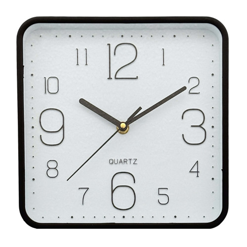 WALL CLOCK ASST COLOUR WHITE INNER SQ WALL CLOCK ASST COLOUR WHITE INNER SQ