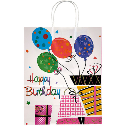 GIFT BAG 25.5X32.5CM HAPPY B/DAY ASST GIFT BAG 25.5X32.5CM HAPPY B/DAY ASST