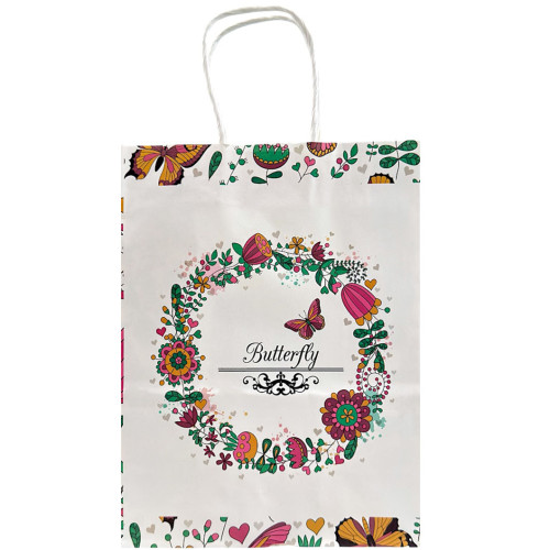 GIFT BAG 18.5X25.5CM BUTTERFLIES&FLOWERS GIFT BAG 18.5X25.5CM BUTTERFLIES&FLOWERS