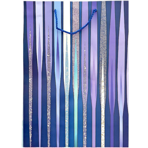 GIFT BAG 30X41.5CM ASST LINES W/GLITTER GIFT BAG 30X41.5CM ASST LINES W/GLITTER
