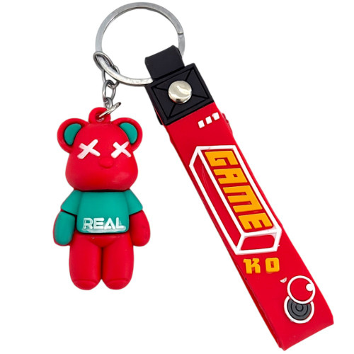 KEYRING 1s TEDDY W/REAL PRINT TOP KEYRING 1s TEDDY W/REAL PRINT TOP
