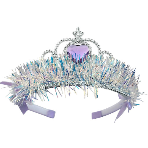 FLASHING ALICEBAND CROWN W/TINSEL&BOW FLASHING ALICEBAND CROWN W/TINSEL&BOW