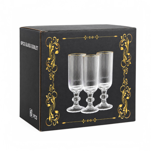 GLW WINE GLASS 6s CLEAR W/LINES 6X150ML GLW WINE GLASS 6s CLEAR W/LINES 6X150ML