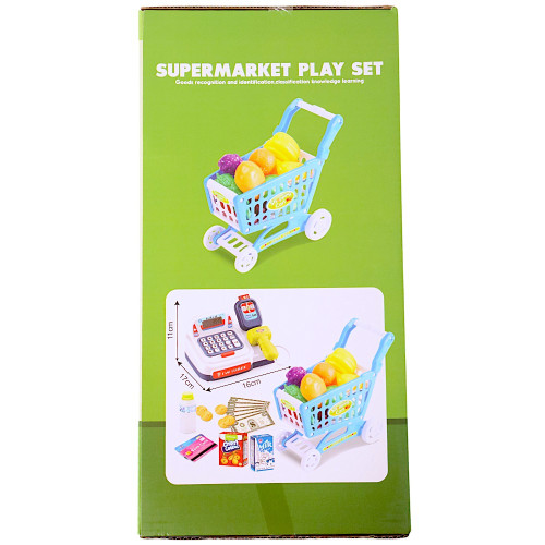 TOY CASH REGISTER W/SCANNER &ACCESSORIES