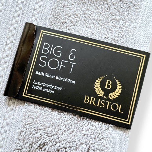 TOWEL B&S BATH SHEET LIGHT GREY 80X160CM TOWEL B&S BATH SHEET LIGHT GREY 80X160CM
