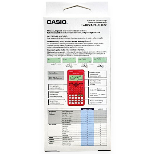 CALC CASIO SCIENTIFIC PINK 2ND EDITION CALC CASIO SCIENTIFIC PINK 2ND EDITION