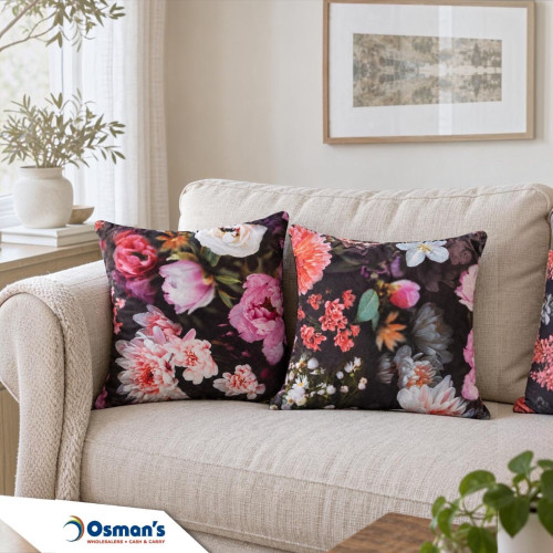 CUSHION SCATTER 2s 50*50 FLORAL VELVET CUSHION SCATTER 2s 50*50 FLORAL VELVET