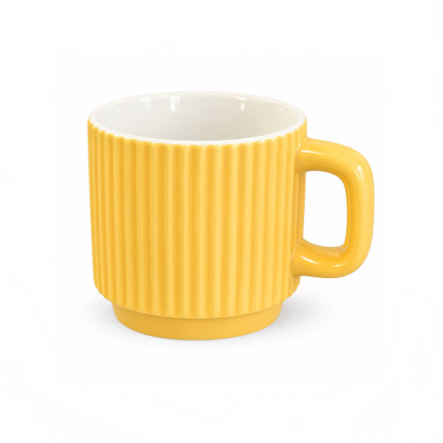 MUG COFFEE 7.5CM RIBBED DESIGN ASST COL MUG COFFEE 7.5CM RIBBED DESIGN ASST COL