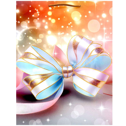 GIFT BAG 44X32CM BOW ASST COLOURS GIFT BAG 44X32CM BOW ASST COLOURS