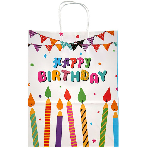 GIFT BAG 25.5X32.5CM HAPPY B/DAY ASST GIFT BAG 25.5X32.5CM HAPPY B/DAY ASST
