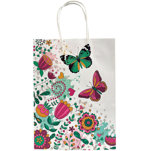 GIFT BAG 18.5X25.5CM BUTTERFLIES&FLOWERS GIFT BAG 18.5X25.5CM BUTTERFLIES&FLOWERS