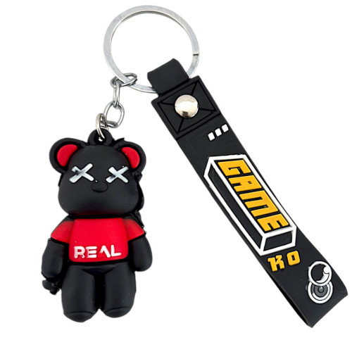 KEYRING 1s TEDDY W/REAL PRINT TOP KEYRING 1s TEDDY W/REAL PRINT TOP