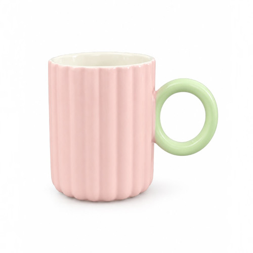 MUG COFFEE 11CM RIBBED MULTI COLOUR MUG COFFEE 11CM RIBBED MULTI COLOUR