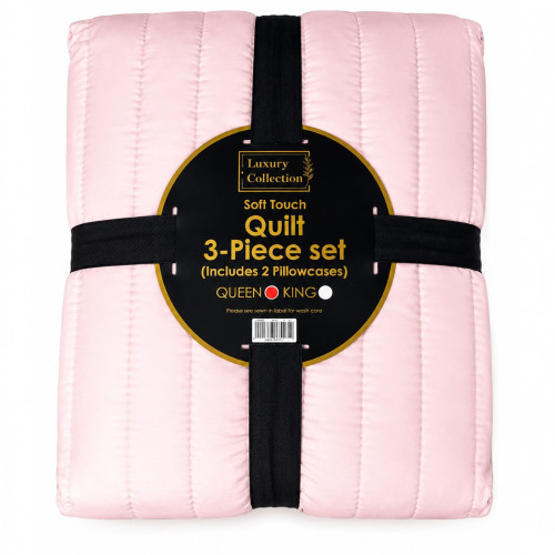 QUILT 210*200 3PC SOFT TOUCH PLAIN QUILT 210*200 3PC SOFT TOUCH PLAIN
