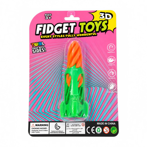 TOY FIDGET 3D SPACE ROCKET PRINTED 1s TOY FIDGET 3D SPACE ROCKET PRINTED 1s