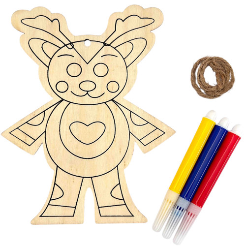 CRAFT WOODEN BOARD ASST W/COLOUR PENS CRAFT WOODEN BOARD ASST W/COLOUR PENS